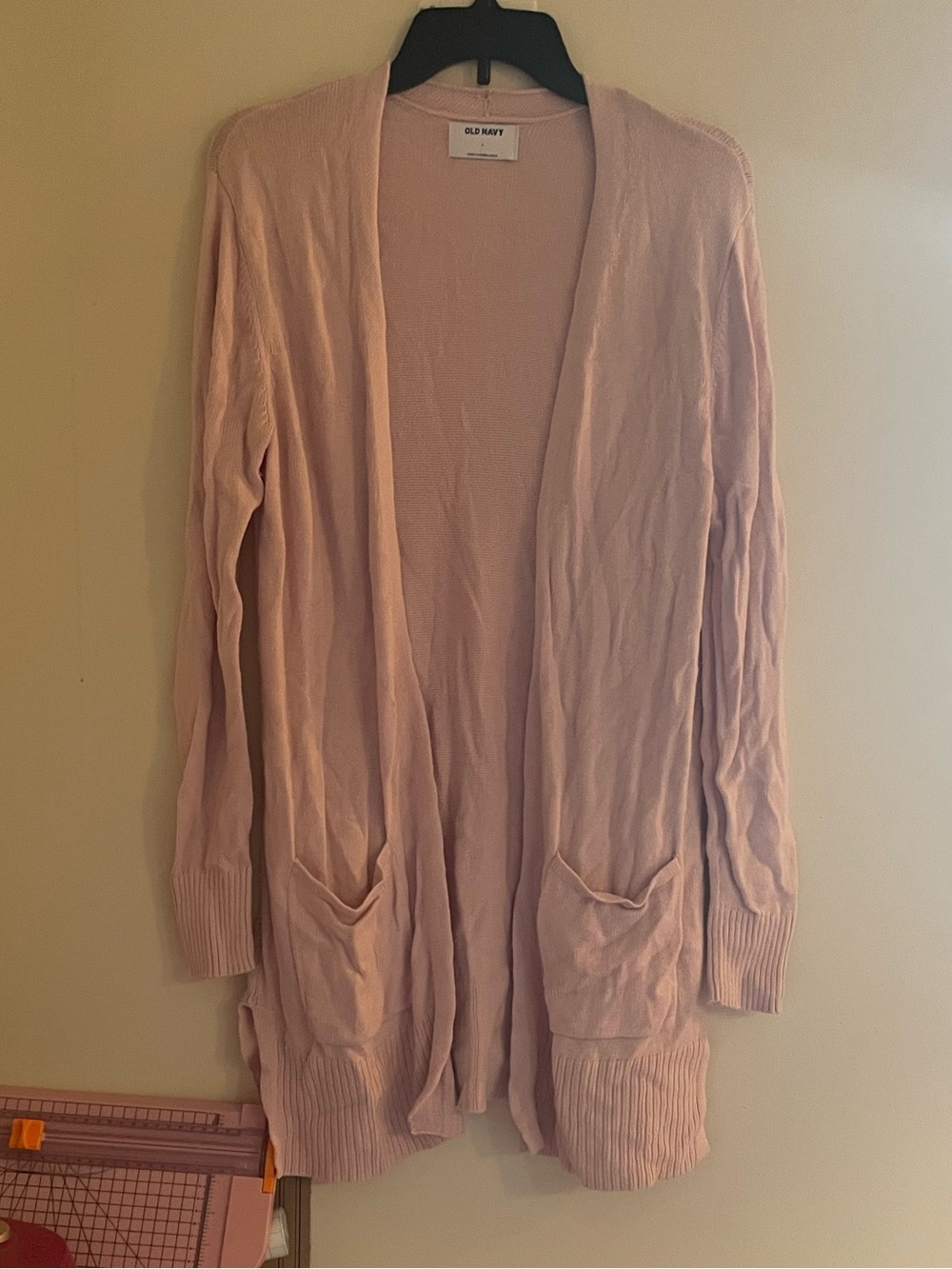 Old Navy Women's Pink Open-Front Cardigan Sweater